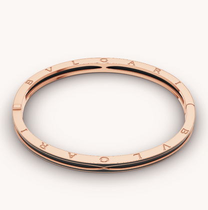DIANA ZERO 1 PINK GOLD WITH MATTE BLACK CERAMIC BRACELET