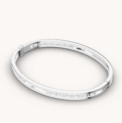 DIANA ZERO 1 SPIRAL LOGO SILVER BRACELET