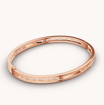 DIANA ZERO 1 SPIRAL LOGO PINK GOLD BRACELET