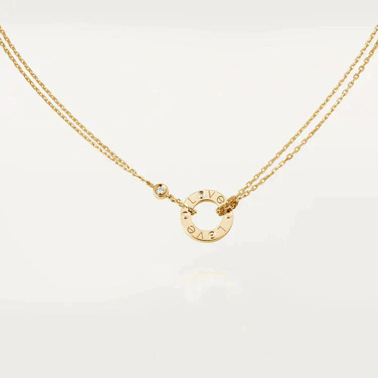 DIANA LOVE NECKLACE 16MM 2 DIAMONDS