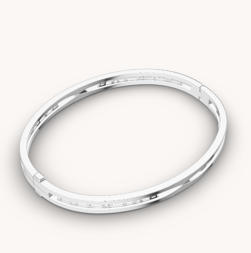 DIANA ZERO 1 SPIRAL LOGO SILVER BRACELET