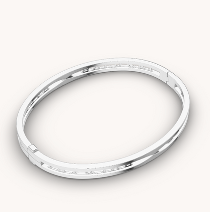 DIANA ZERO 1 SPIRAL LOGO SILVER BRACELET
