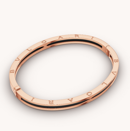 DIANA ZERO 1 PINK GOLD WITH BLACK CERAMIC BRACELET