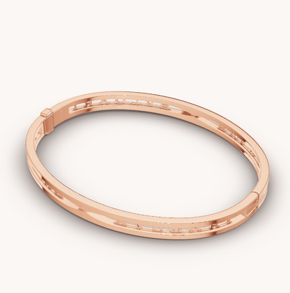 DIANA ZERO 1 SPIRAL LOGO PINK GOLD BRACELET