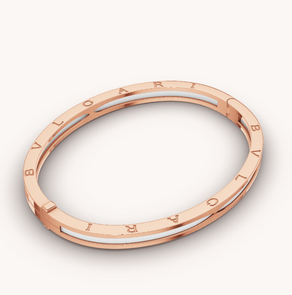 DIANA ZERO 1 PINK GOLD WITH WHITE CERAMIC BRACELET