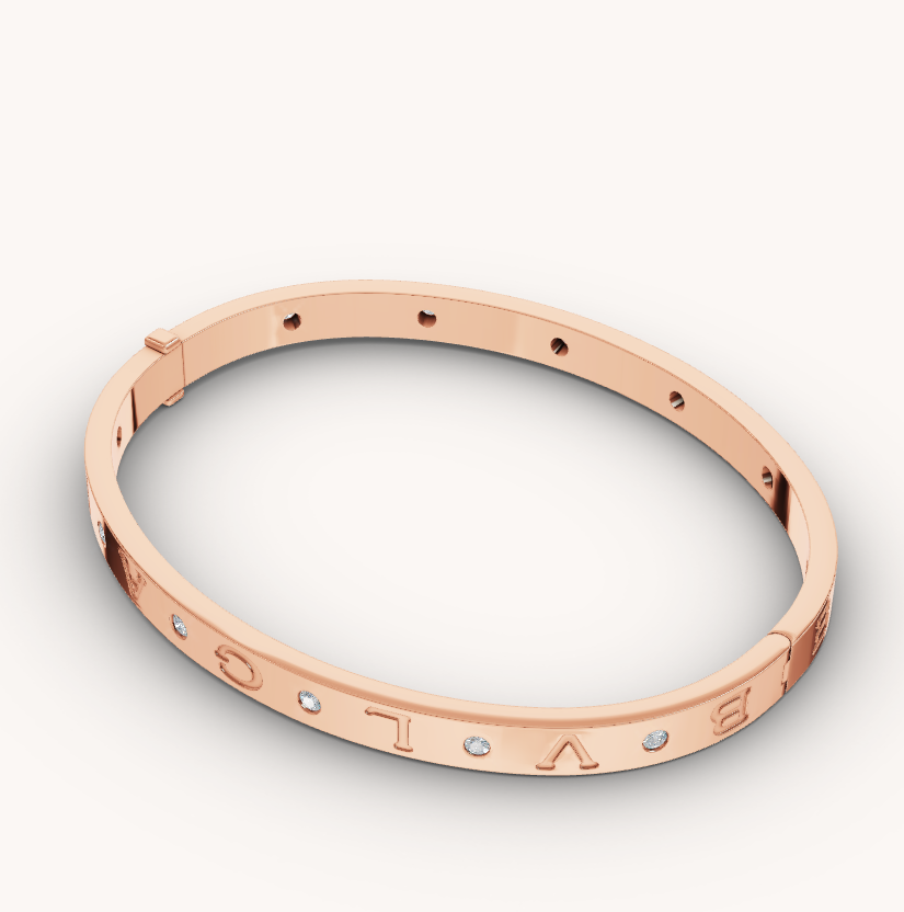 DIANA ZERO 1 PINK GOLD 12 DIAMONDS BRACELET