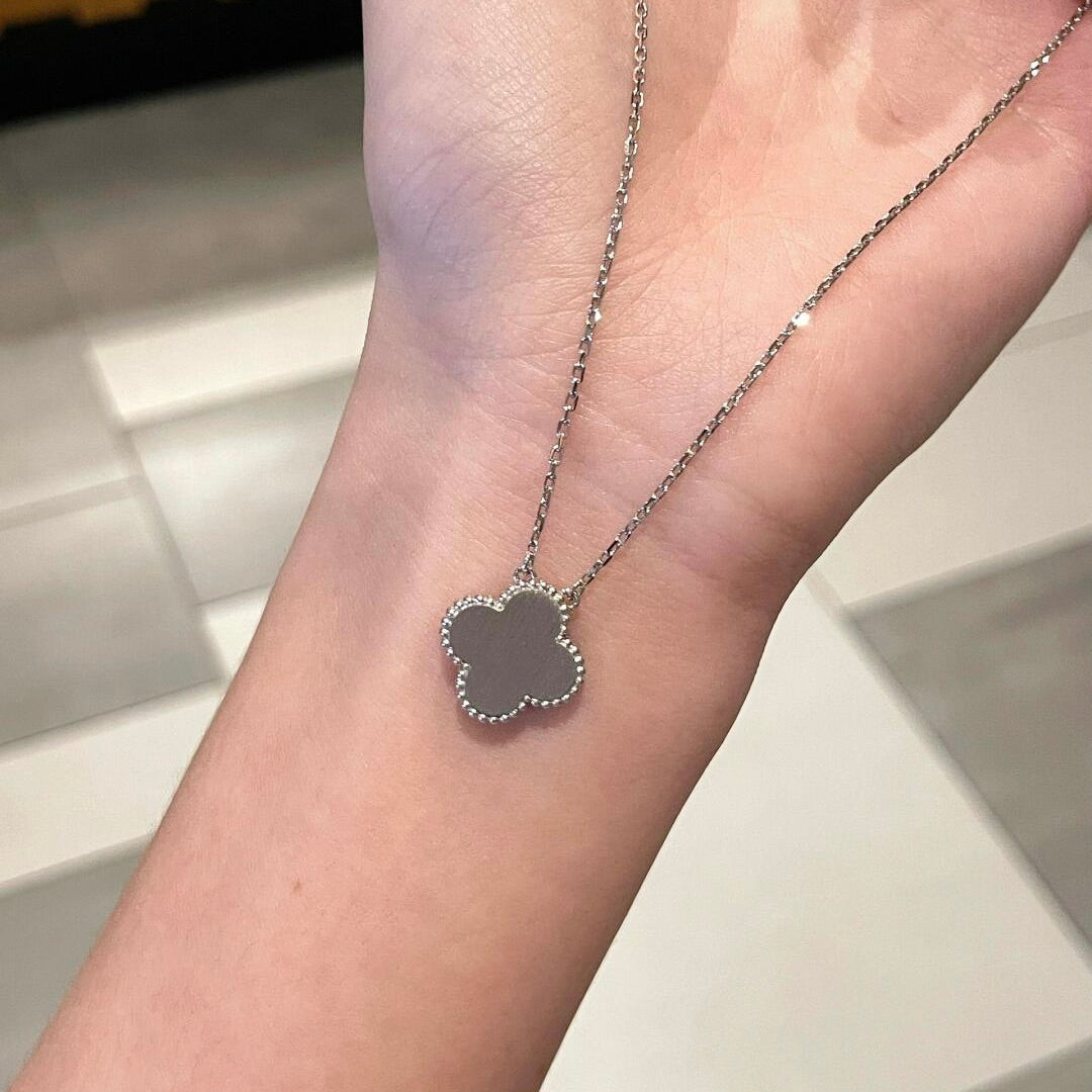 DIANA  2024 SPECIAL EDITION CLOVER 15MM DIAMOND LASER NECKLACE CHRISTMAS