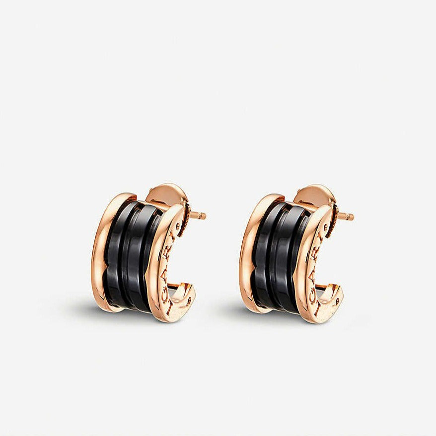DIANA ZERO 1 PINK GOLD CERAMIC EARRINGS