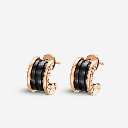 DIANA ZERO 1 PINK GOLD CERAMIC EARRINGS