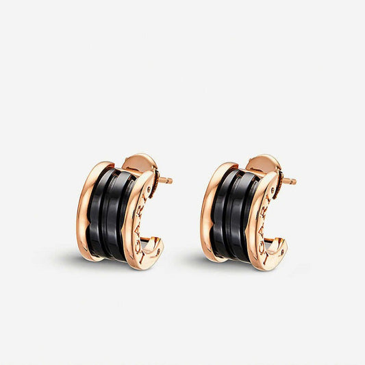 DIANA ZERO 1 PINK GOLD CERAMIC EARRINGS