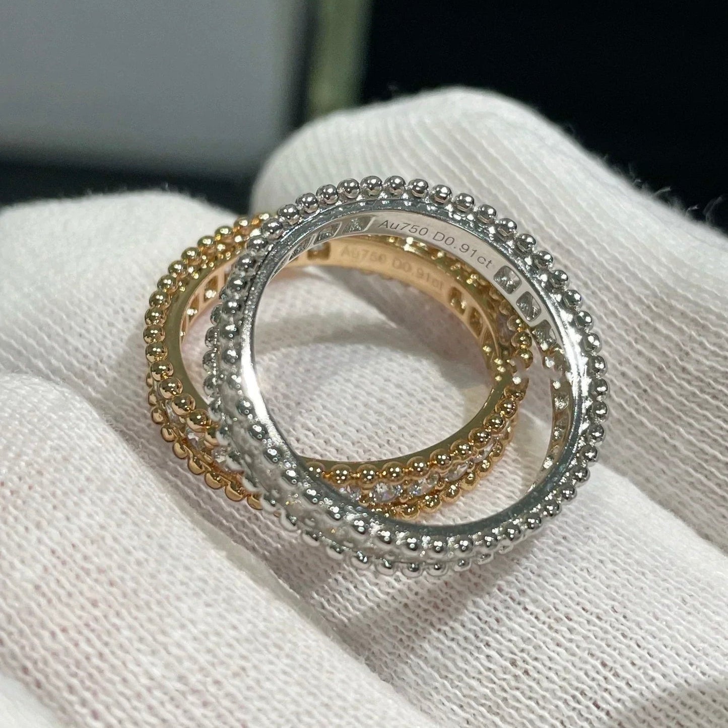 DIANA PERLEE DIAMOND ROSE GOLD RING