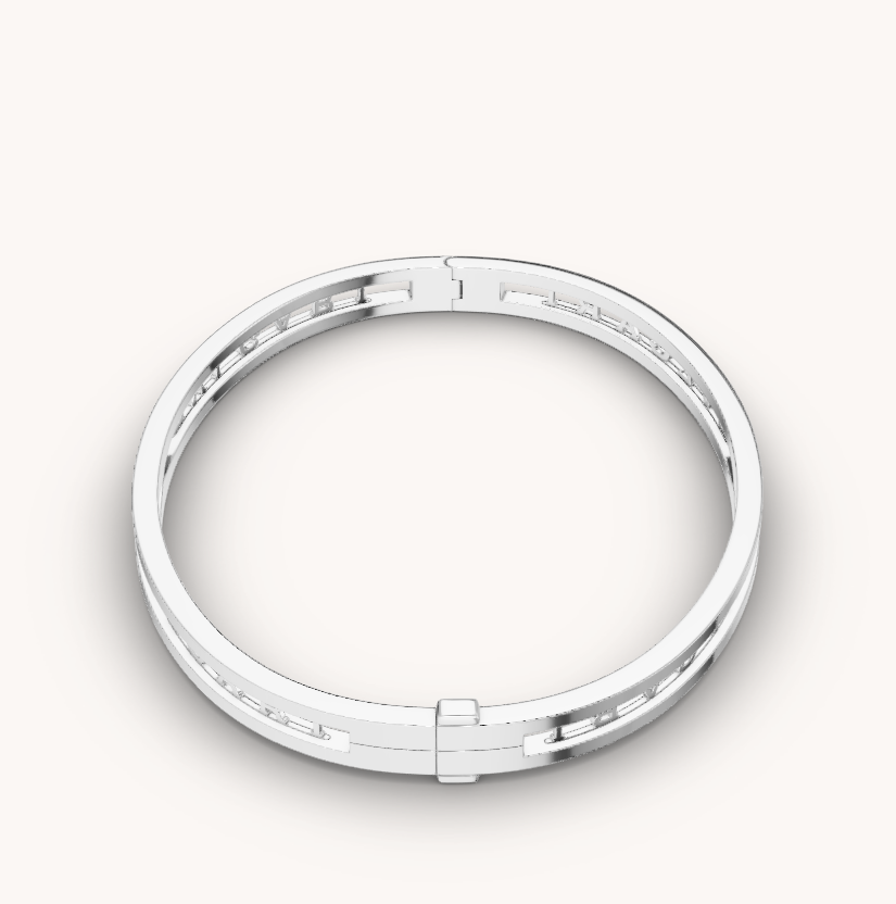 DIANA ZERO 1 SPIRAL LOGO SILVER BRACELET