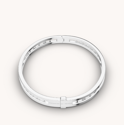 DIANA ZERO 1 SPIRAL LOGO SILVER BRACELET