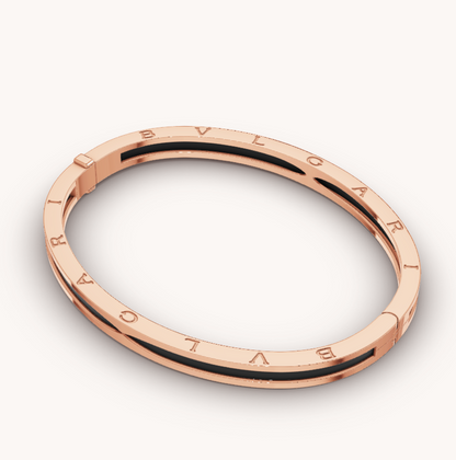 DIANA ZERO 1 PINK GOLD WITH BLACK CERAMIC BRACELET