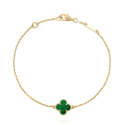 DIANA CLOVER BRACELET MALACHITE 1 MOTIF