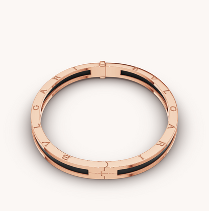 DIANA ZERO 1 PINK GOLD WITH BLACK CERAMIC BRACELET