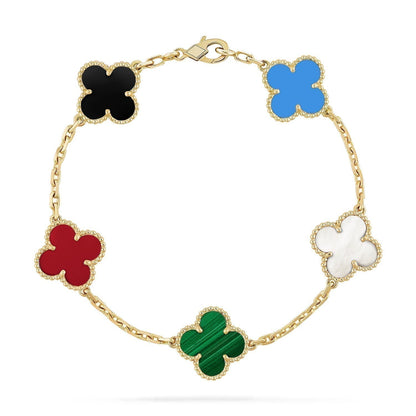 DIANA CLOVER 5 MOTIFS MULTICOLOR  BRACELET