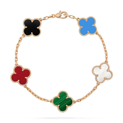DIANA CLOVER 5 MOTIFS MULTICOLOR  BRACELET