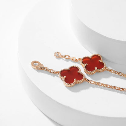 DIANA CLOVER 10 MOTIFS CARNELIAN NECKLACE