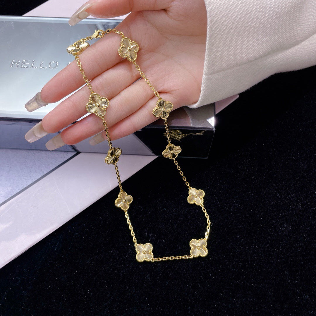 DIANA CLOVER 10 MOTIFS LASER NECKLACE