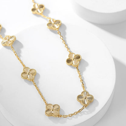 DIANA CLOVER 10 MOTIFS LASER NECKLACE