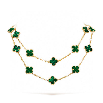 DIANA CLOVER 20 MOTIFS MALACHITE GOLD