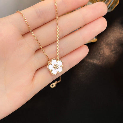 DIANA LUCKY  WHITE MOP  PLUM BLOSSOM NECKLACE