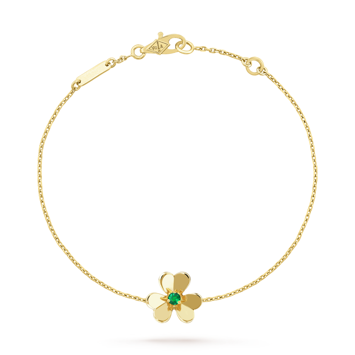 DIANA FRIVOLE GOLD FLOWER PINK MALACHITE BRACELET