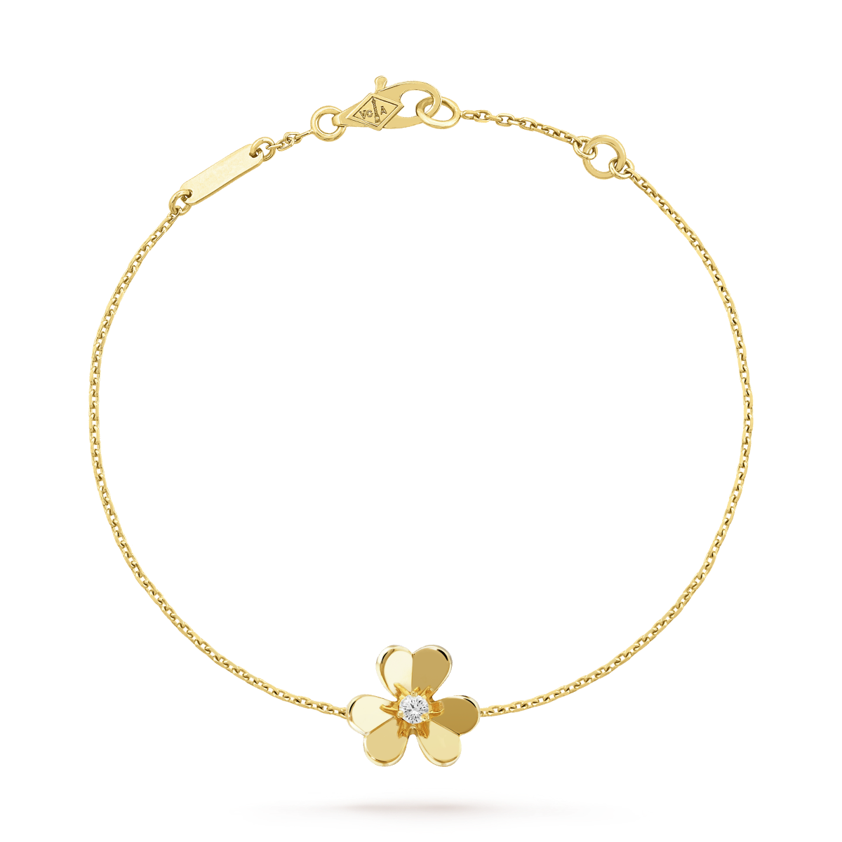 DIANA FRIVOLE GOLD FLOWER PINK MALACHITE BRACELET