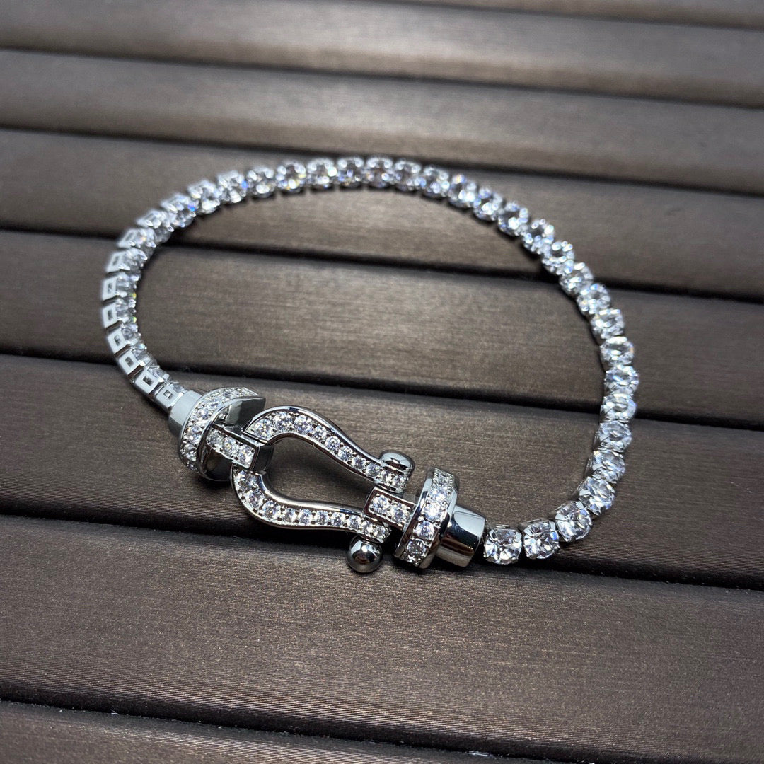 DIANA FORCE  HORSESHOE  DIAMOND TENNIS BRACELET