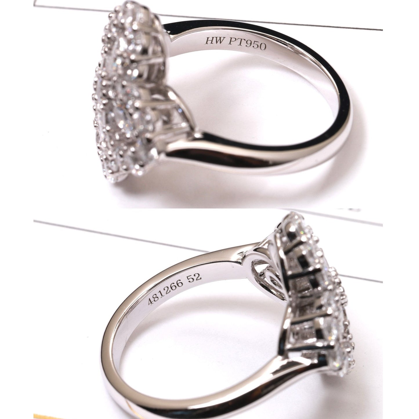 DIANA LOOP RING FULL MOTIF DIAMOND 16MM SILVE