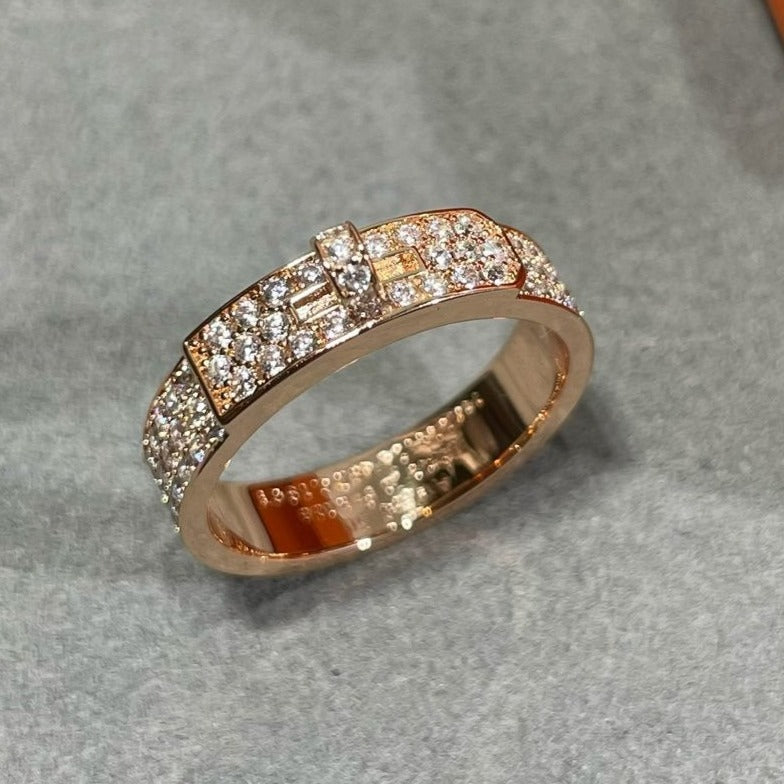 DIANA KELLY PINK GOLD DIAMOND RING