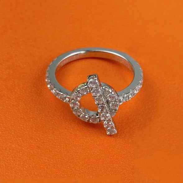 DIANA ECHAPPEE RING SILVER DIAMOND