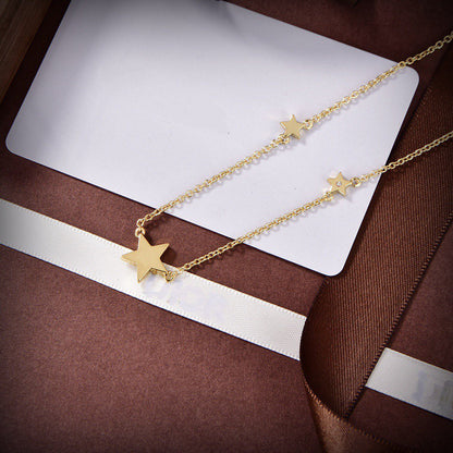 CD NECKLACE 5 STAR GOLD DIAMOND