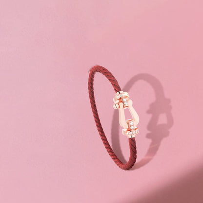 DIANA FORCE 10 HALF DIAMOND PINK GOLD RED CORDERI LARGE AND MEDIUM MODEL