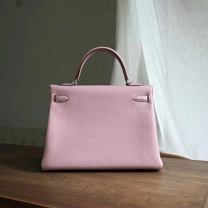 HM KELLY 28CM PINK TOGO SILVER HARDWARE