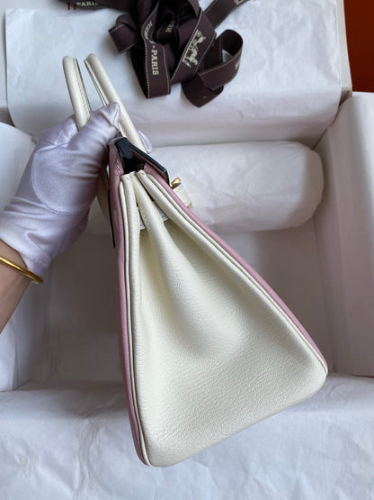 HM BIRKIN 25CM LIGHT PINK CHEVERO MYSORE LEATHER GOLD HARDWARE