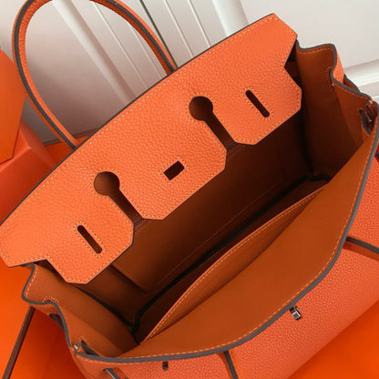 HM BIRKIN ORANGE TOGO LEATHER SILVER HARDWARE