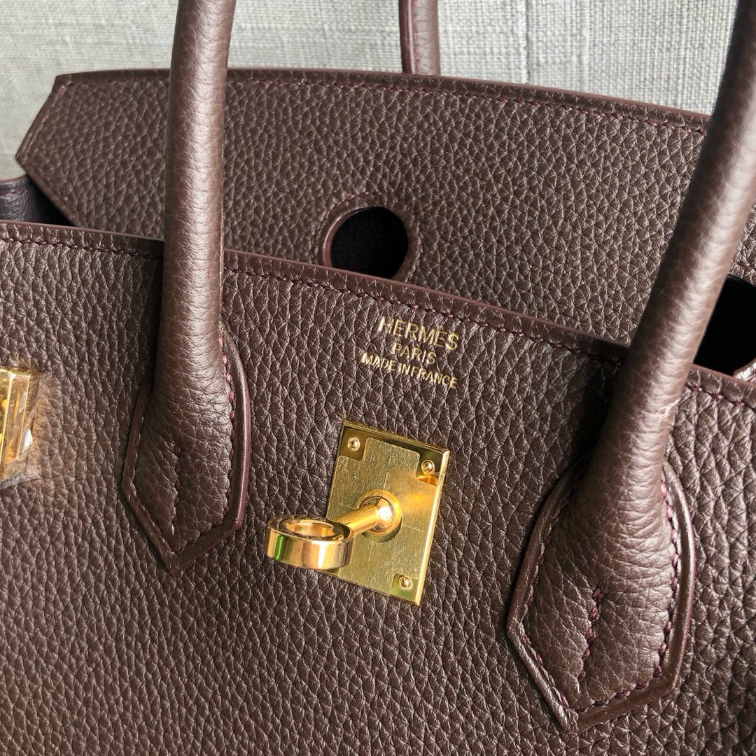 HM BIRKIN 25CM CAFE TOGO LEATHER GOLD HARDWARE
