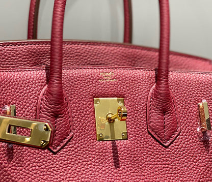 HM BIRKIN 25CM ROUGE H TOGO LEATHER GOLD HARDWARE