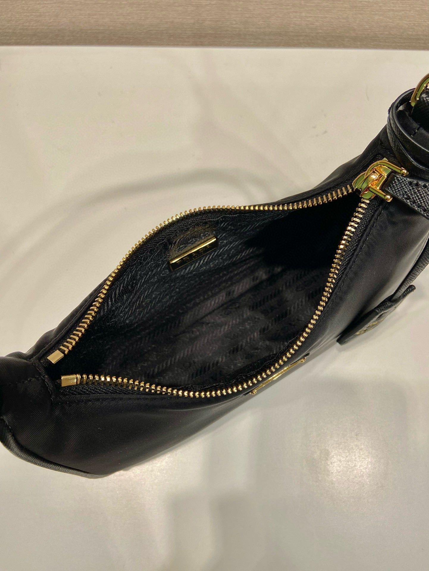 Prada Re-Edition 2005 Black Re-Nylon and Saffiano mini bag