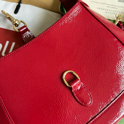 GG JACKIE MINI 19 SHOULDER BAG IN DARK RED CALFSKIN