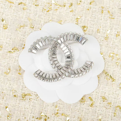 Chane Baguette Crystals CC Brooch