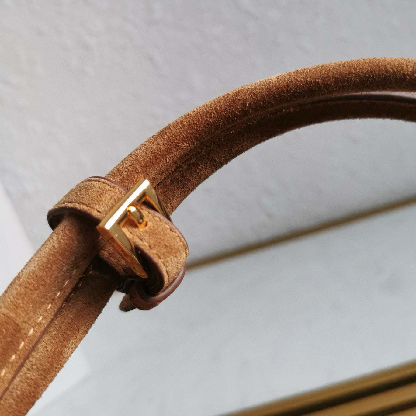 pra medium 32cm brown suede tote bag