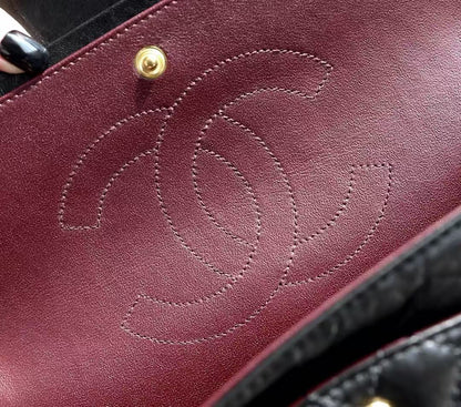 CC Classic 2.55 Flap Bag 24cm Black Aged Lambskin