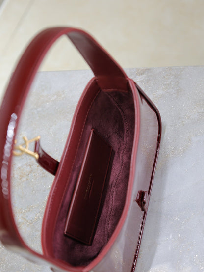 Le 5a7 19cm Cherry Patent Calfskin