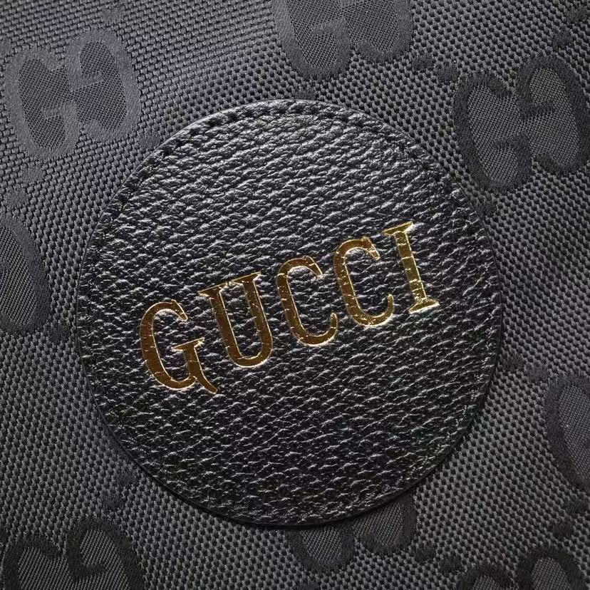 Gucci Off The Grid Medium Tote Bag Black Polyester and Leather