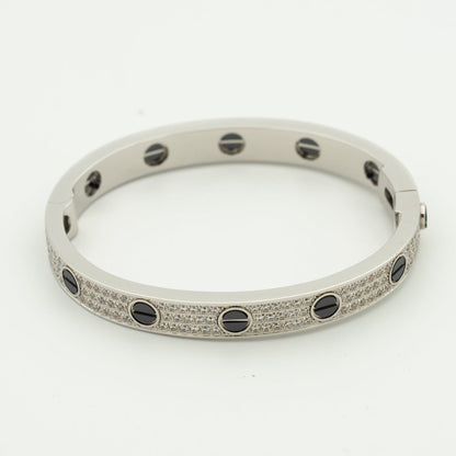 DIANA LOVE BRACELET 6.1MM DIAMOND-PAVED CERAMIC