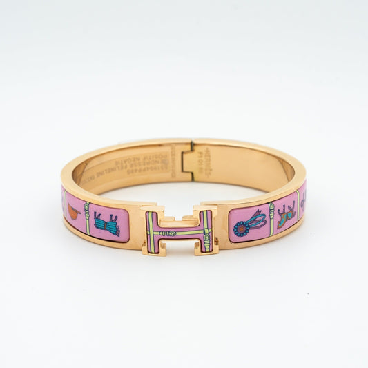 DIANA H PINK GOLD BRACELET PINK CERAMIC