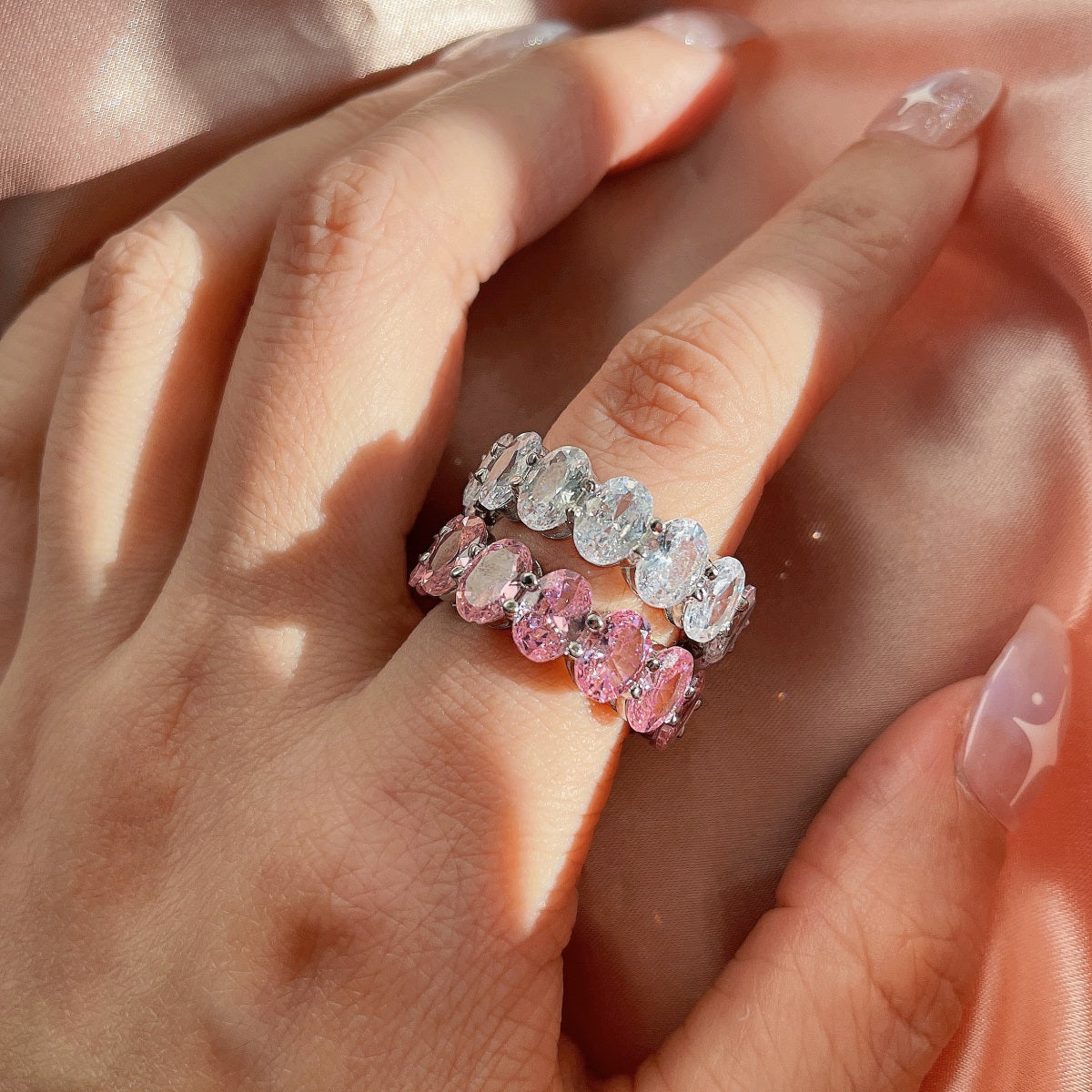 [HOT]Dainty Elongated Cushion Cut Tennis Ring